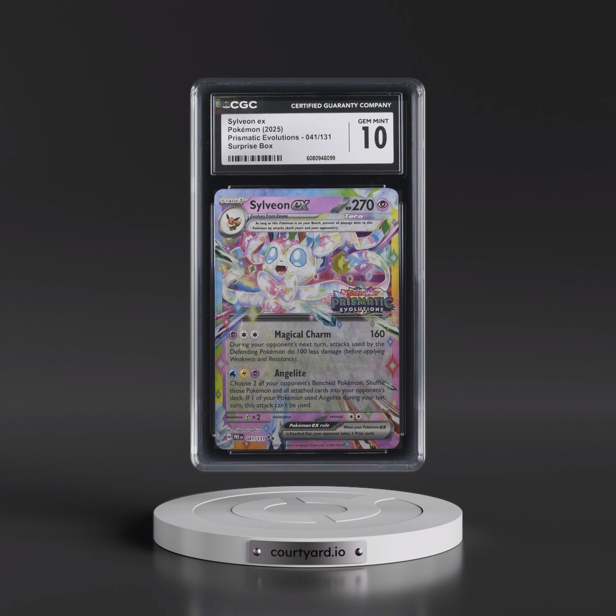2024 Prismatic Evolutions - PRE EN #041/131 Sylveon ex - Surprise Box (Prismatic Evolutions Stamp) (Holo) (CGC 10 GEM MINT)