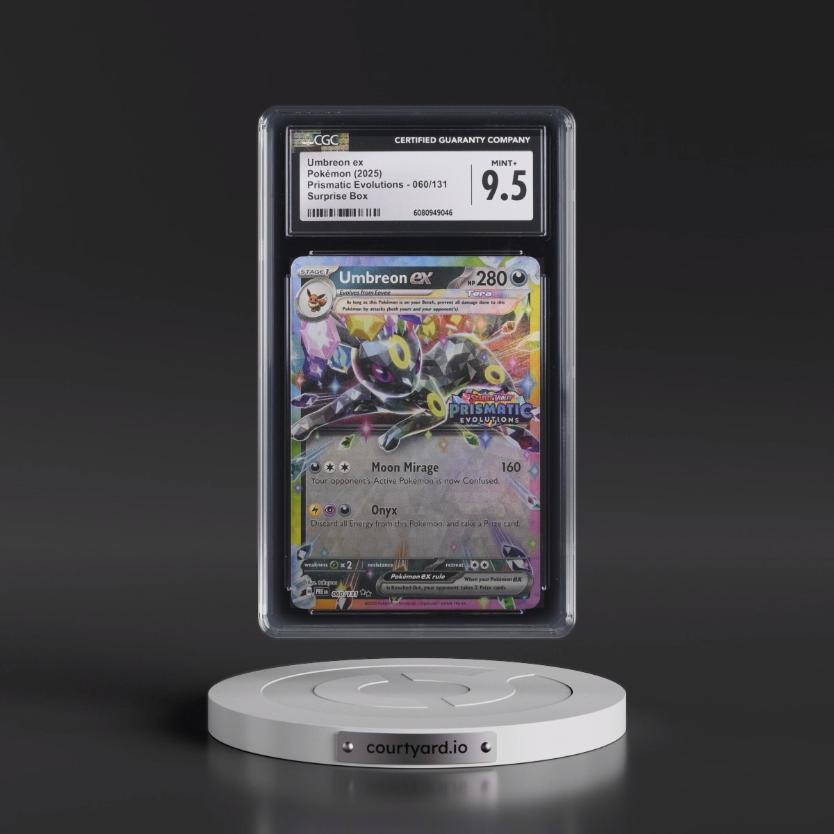2024 Prismatic Evolutions - PRE EN #060/131 Umbreon ex - Surprise Box (Prismatic Evolutions Stamp) (Holo) (CGC 9.5 MINT+)