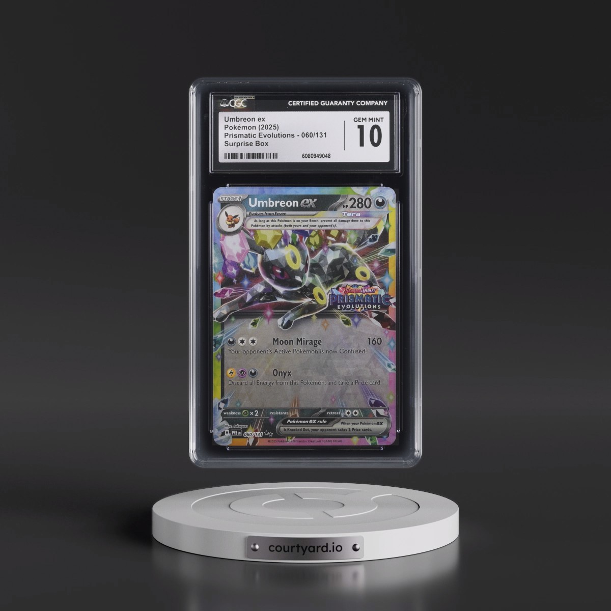 2024 Prismatic Evolutions - PRE EN #060/131 Umbreon ex - Surprise Box (Prismatic Evolutions Stamp) (Holo) (CGC 10 GEM MINT)