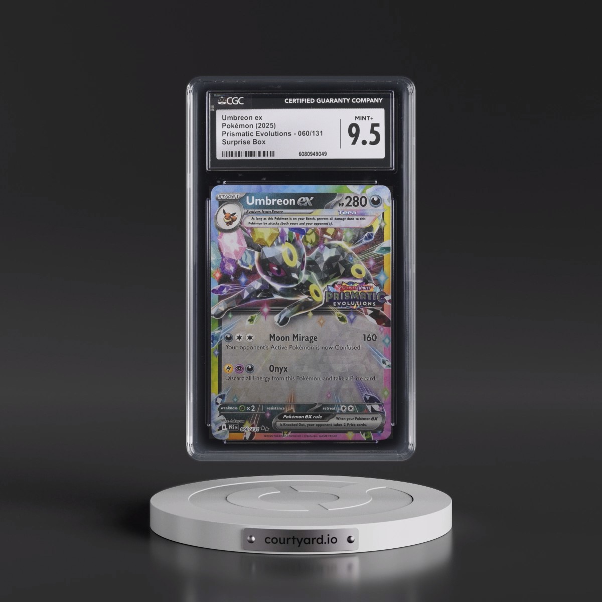 2024 Prismatic Evolutions - PRE EN #060/131 Umbreon ex - Surprise Box (Prismatic Evolutions Stamp) (Holo) (CGC 9.5 MINT+)