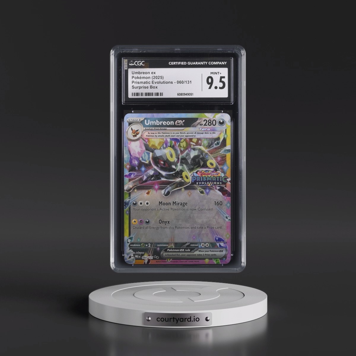 2024 Prismatic Evolutions - PRE EN #060/131 Umbreon ex - Surprise Box (Prismatic Evolutions Stamp) (Holo) (CGC 9.5 MINT+)