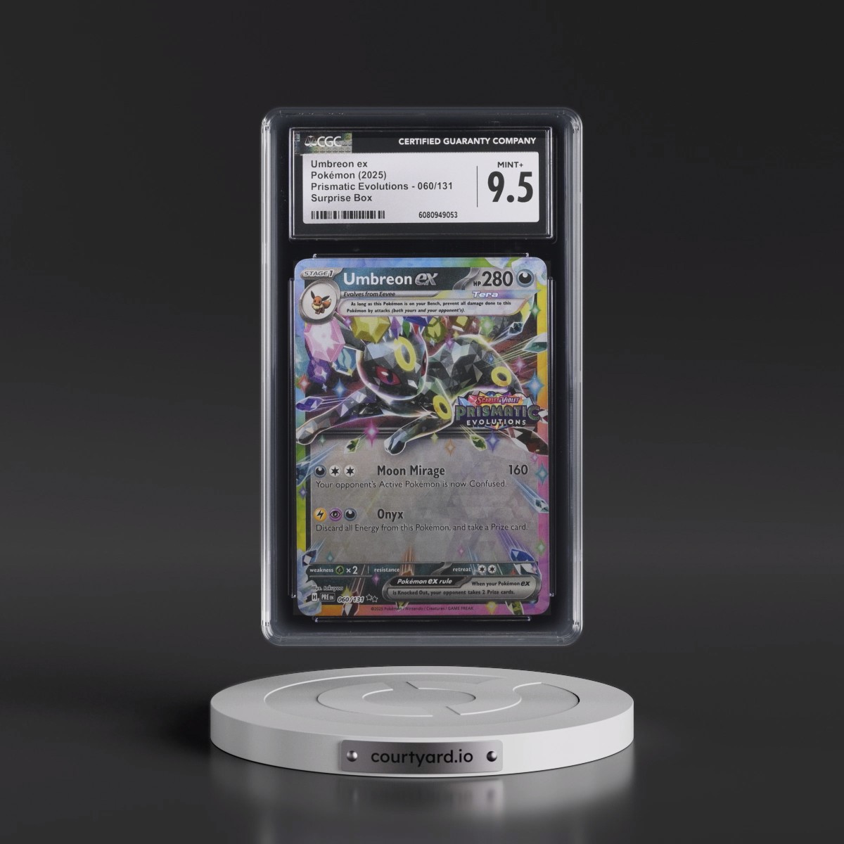 2024 Prismatic Evolutions - PRE EN #060/131 Umbreon ex - Surprise Box (Prismatic Evolutions Stamp) (Holo) (CGC 9.5 MINT+)