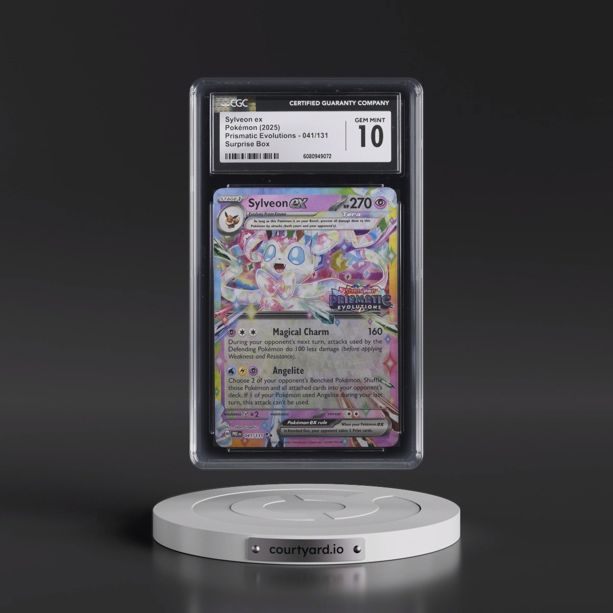 2024 Prismatic Evolutions - PRE EN #041/131 Sylveon ex - Surprise Box (Prismatic Evolutions Stamp) (Holo) (CGC 10 GEM MINT)
