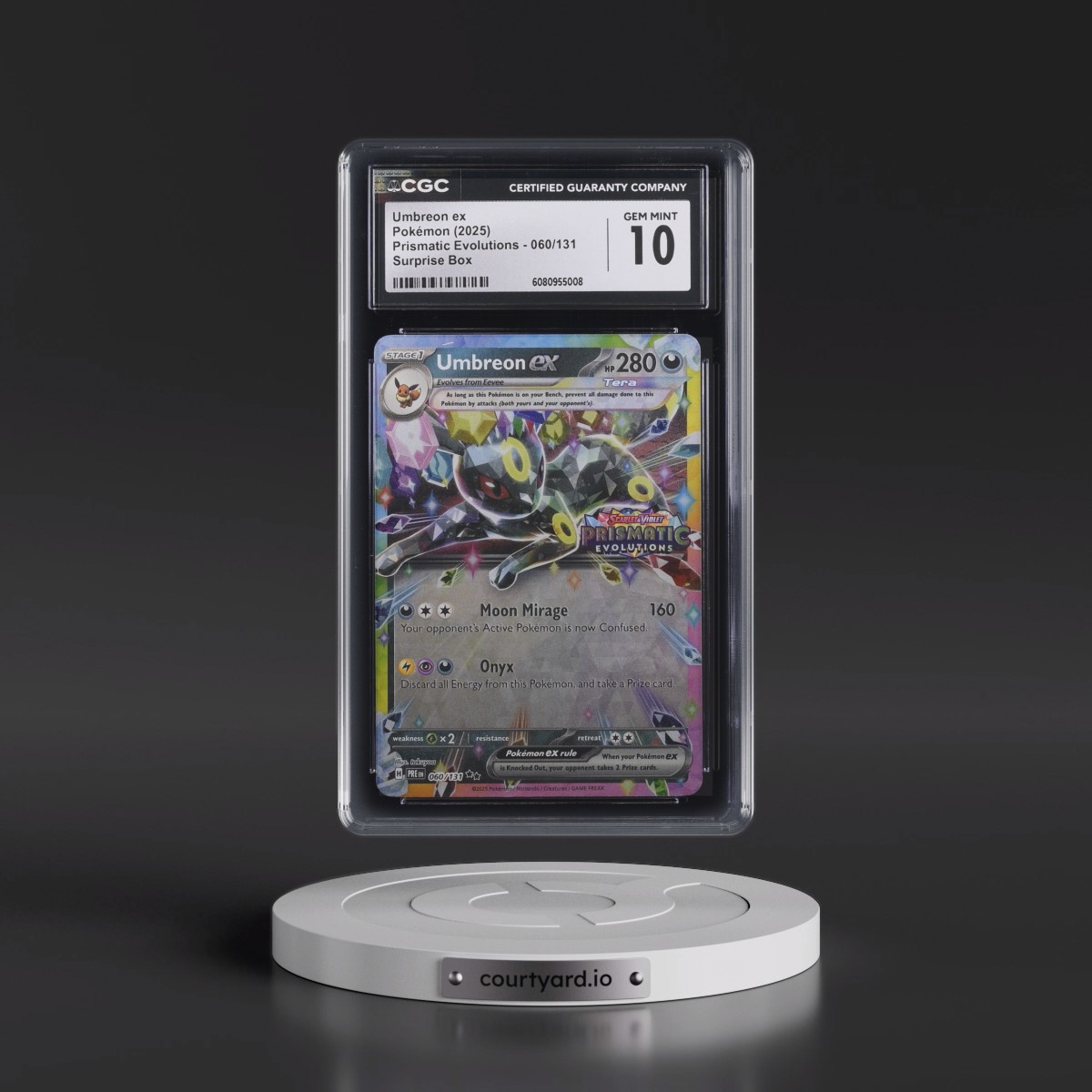 2024 Prismatic Evolutions - PRE EN #060/131 Umbreon ex - Surprise Box (Prismatic Evolutions Stamp) (Holo) (CGC 10 GEM MINT)
