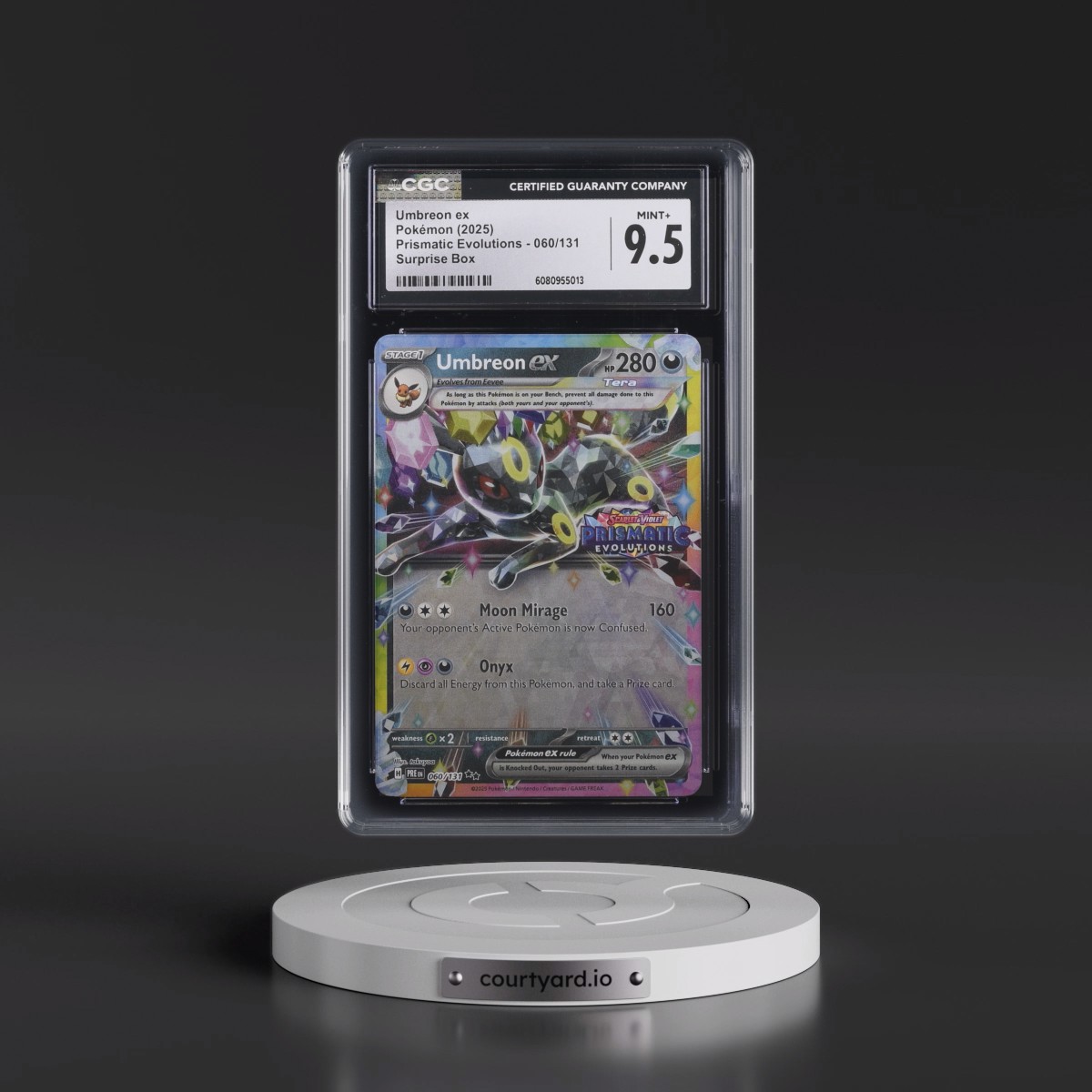 2024 Prismatic Evolutions - PRE EN #060/131 Umbreon ex - Surprise Box (Prismatic Evolutions Stamp) (Holo) (CGC 9.5 MINT+)