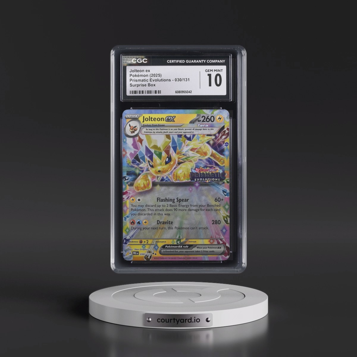 2024 Prismatic Evolutions - PRE EN #030/131 Jolteon ex - Surprise Box (Prismatic Evolutions Stamp) (Holo) (CGC 10 GEM MINT)