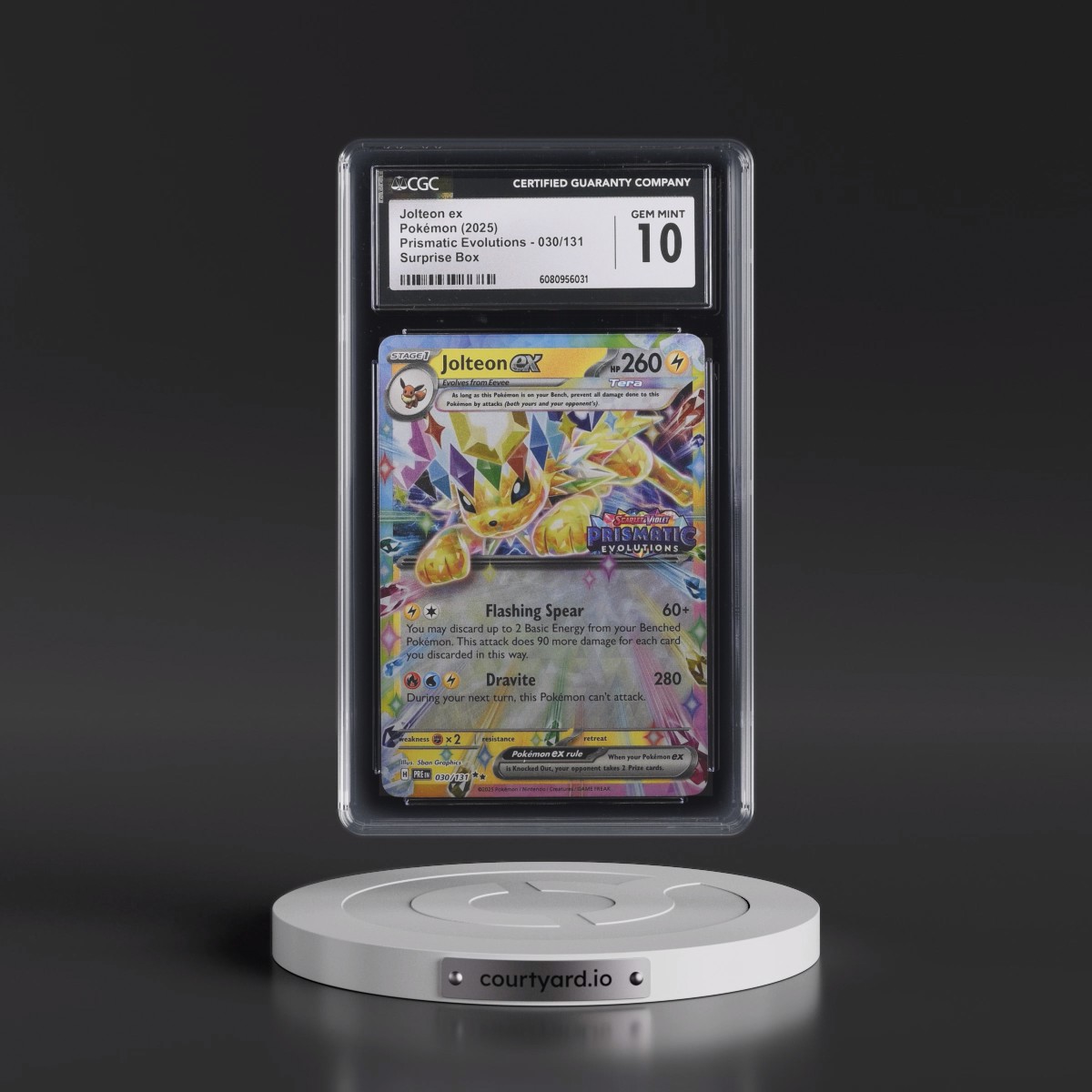 2024 Prismatic Evolutions - PRE EN #030/131 Jolteon ex - Surprise Box (Prismatic Evolutions Stamp) (Holo) (CGC 10 GEM MINT)
