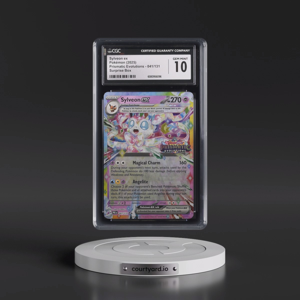 2024 Prismatic Evolutions - PRE EN #041/131 Sylveon ex - Surprise Box (Prismatic Evolutions Stamp) (Holo) (CGC 10 GEM MINT)