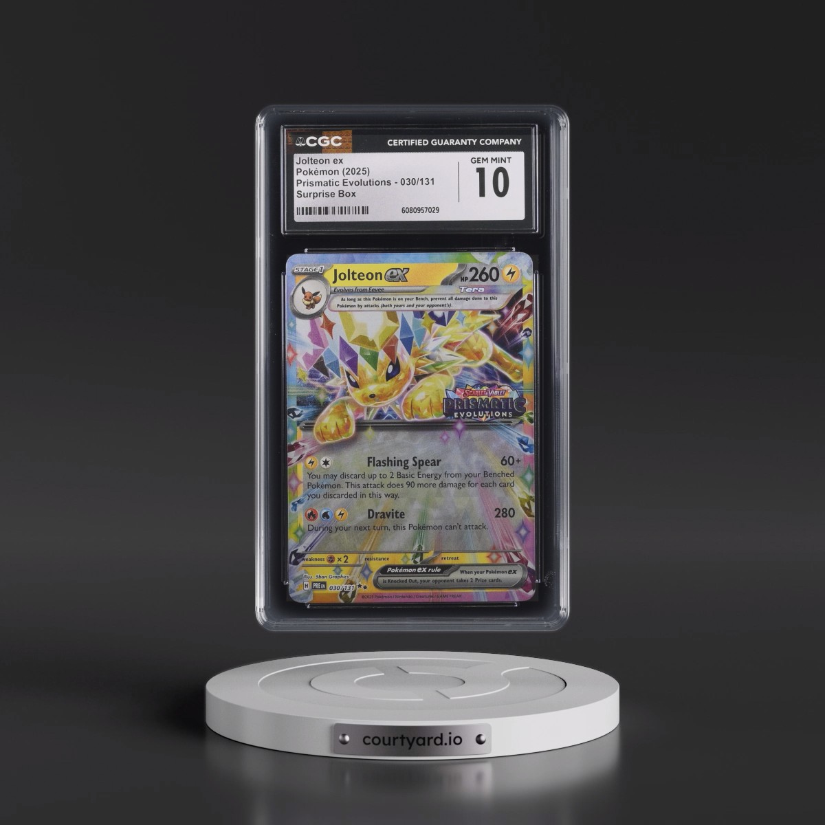 2024 Prismatic Evolutions - PRE EN #030/131 Jolteon ex - Surprise Box (Prismatic Evolutions Stamp) (Holo) (CGC 10 GEM MINT)