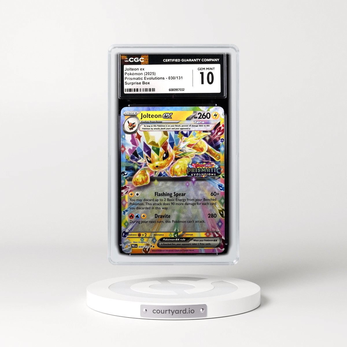 2024 Prismatic Evolutions - PRE EN #030/131 Jolteon ex - Surprise Box (Prismatic Evolutions Stamp) (Holo) (CGC 10 GEM MINT)