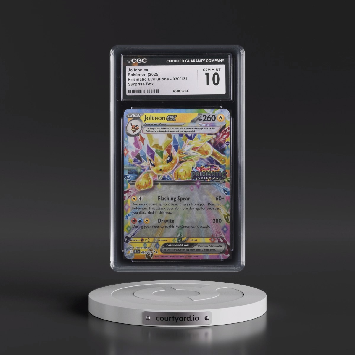 2024 Prismatic Evolutions - PRE EN #030/131 Jolteon ex - Surprise Box (Prismatic Evolutions Stamp) (Holo) (CGC 10 GEM MINT)