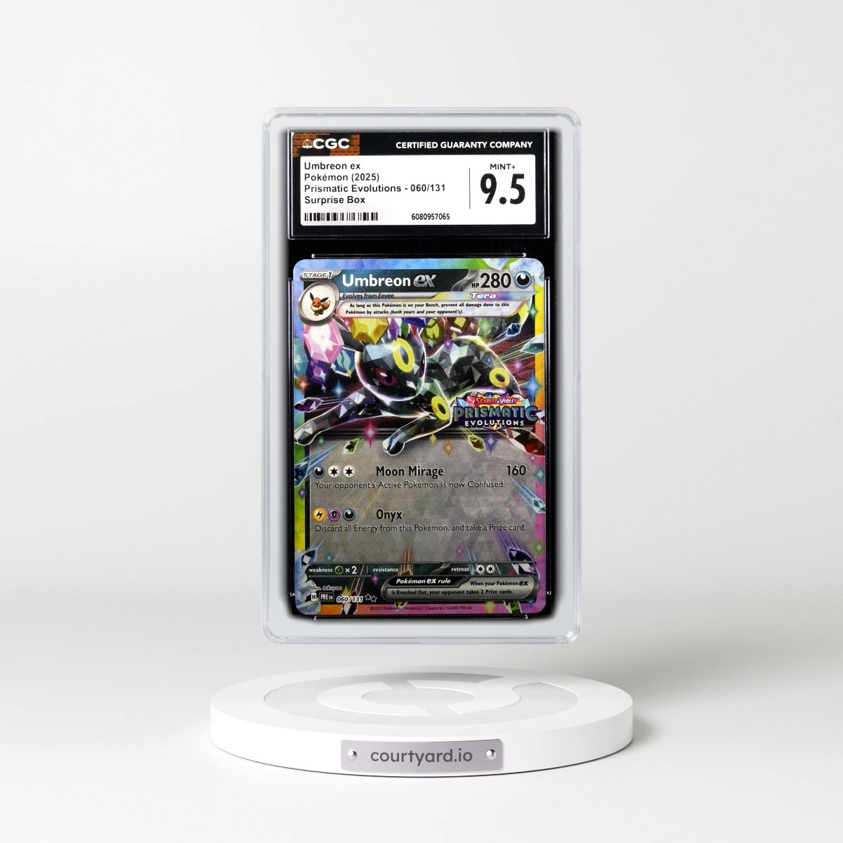 2024 Prismatic Evolutions - PRE EN #060/131 Umbreon ex - Surprise Box (Prismatic Evolutions Stamp) (Holo) (CGC 9.5 MINT+)