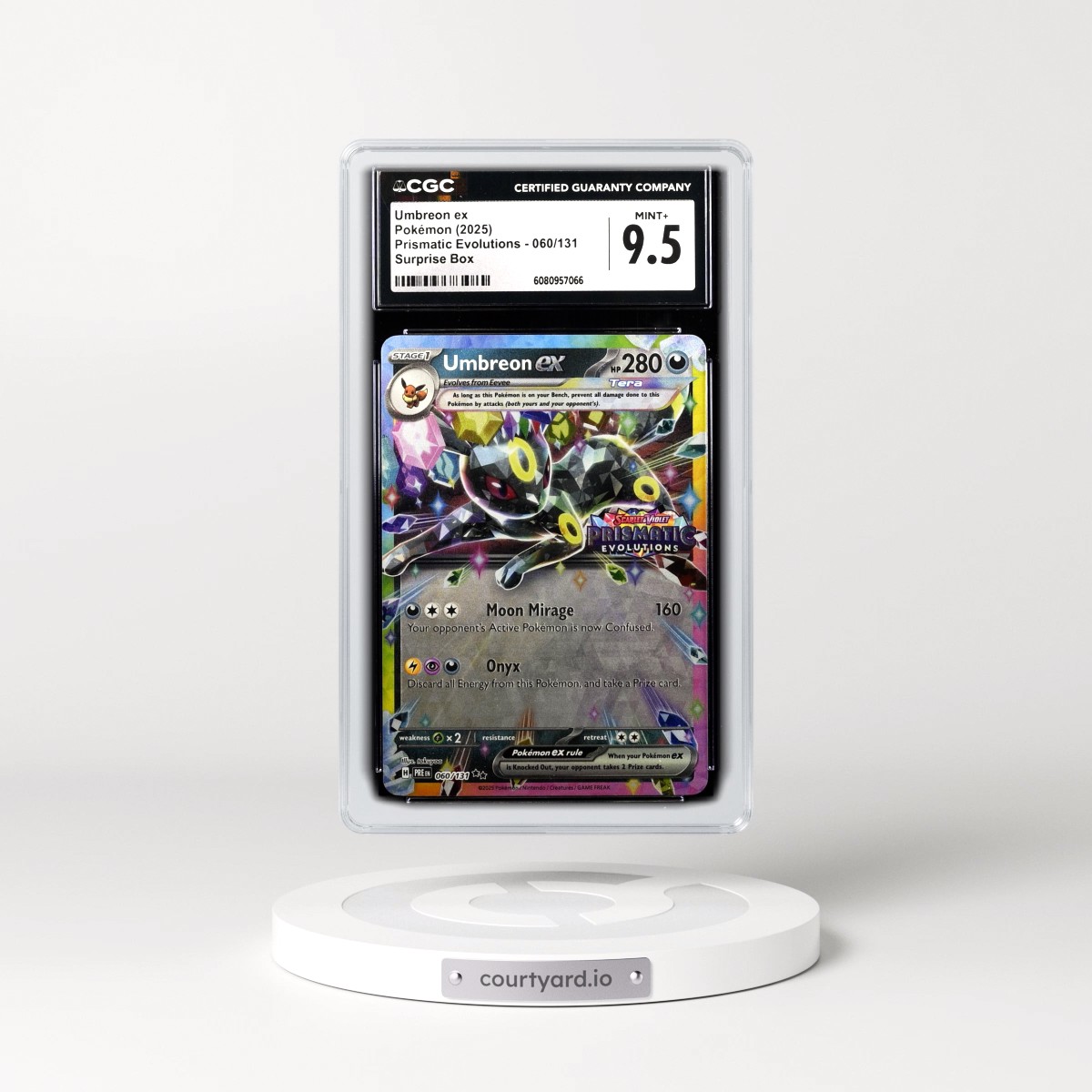 2024 Prismatic Evolutions - PRE EN #060/131 Umbreon ex - Surprise Box (Prismatic Evolutions Stamp) (Holo) (CGC 9.5 MINT+)