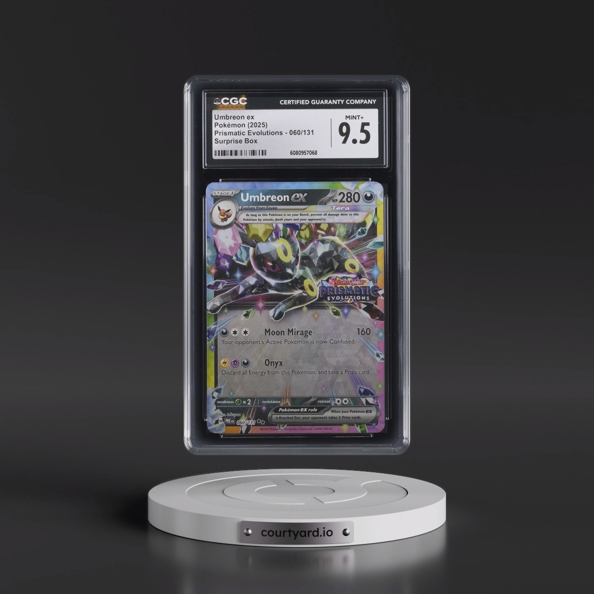 2024 Prismatic Evolutions - PRE EN #060/131 Umbreon ex - Surprise Box (Prismatic Evolutions Stamp) (Holo) (CGC 9.5 MINT+)
