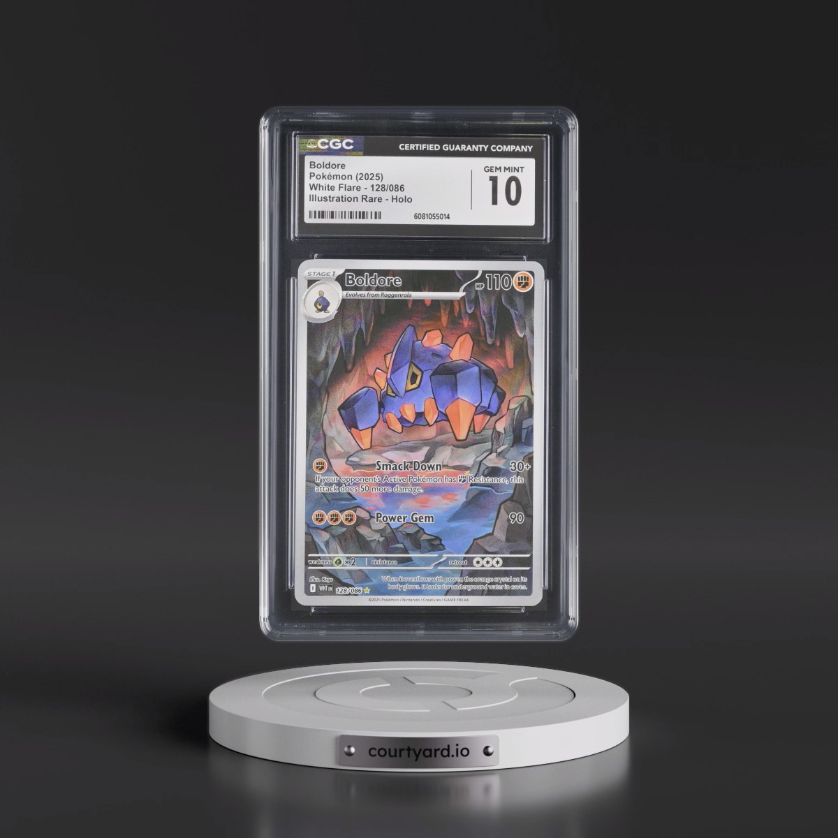 2025 White Flare - WHT EN #128/086 Boldore - Illustration Rare Holo (CGC 10 GEM MINT)