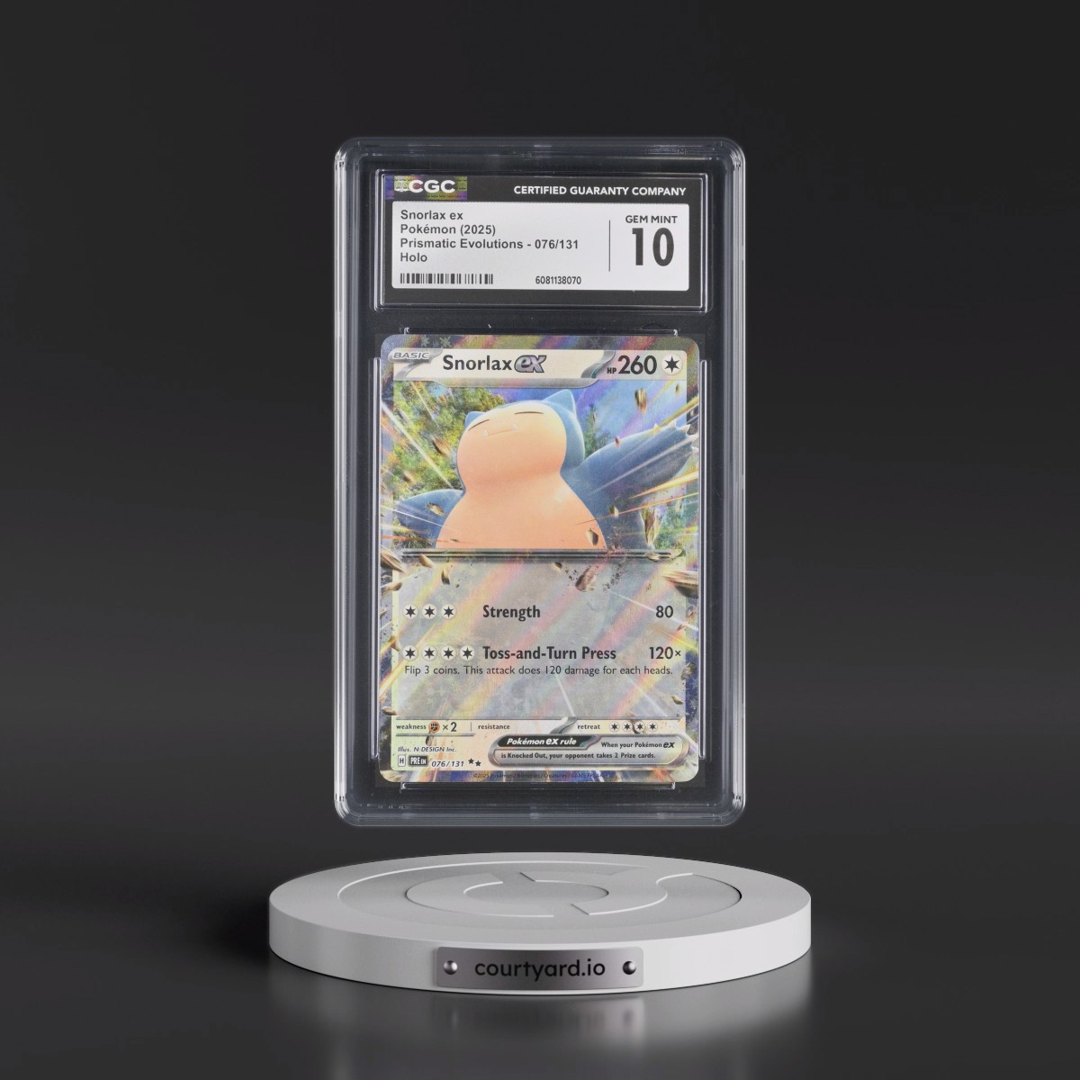 2024 Prismatic Evolutions - PRE EN #076/131 Snorlax ex - Holo (CGC 10 GEM MINT)