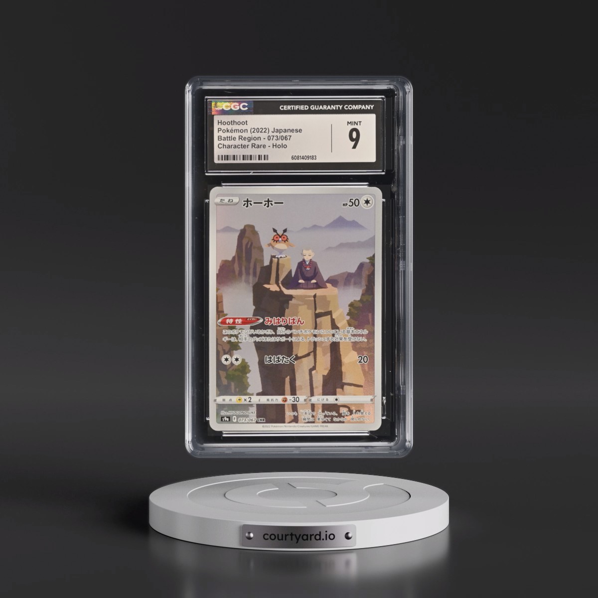 2022 Battle Region #073/067 Hoothoot - Character Rare Holo (CGC 9 MINT)
