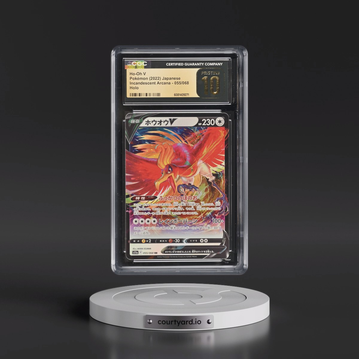 2022 Incandescent Arcana #055/068 Ho-Oh V - Holo (CGC 10 PRISTINE)