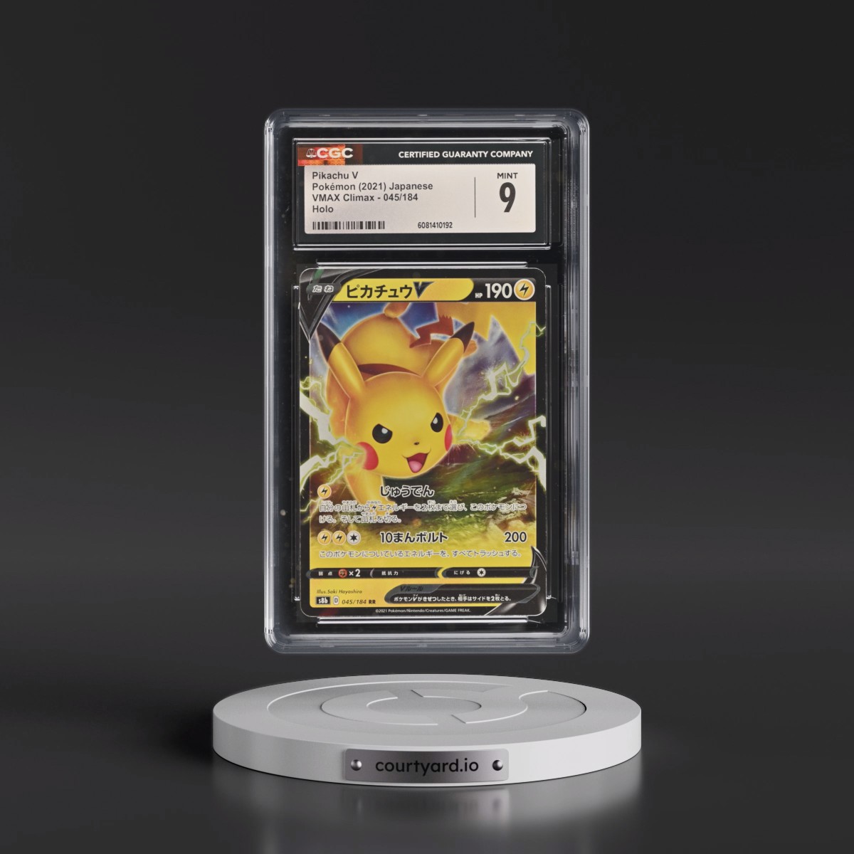 2021 VMAX Climax #045/184 Pikachu V - Holo (CGC 9 MINT)