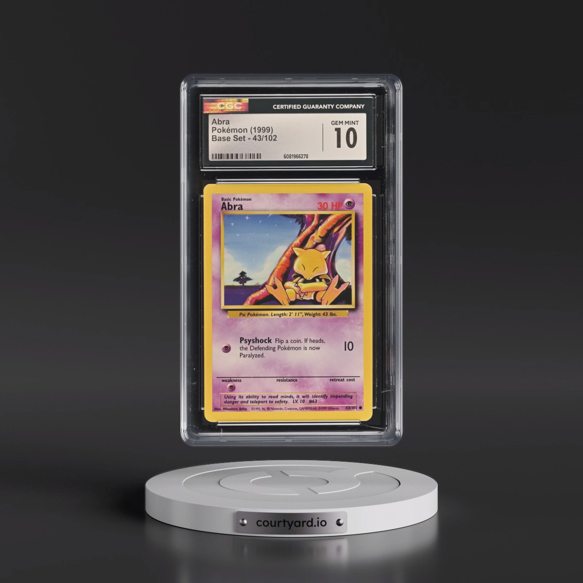 1999 Base Set #43/102 Abra (CGC 10 GEM MINT)