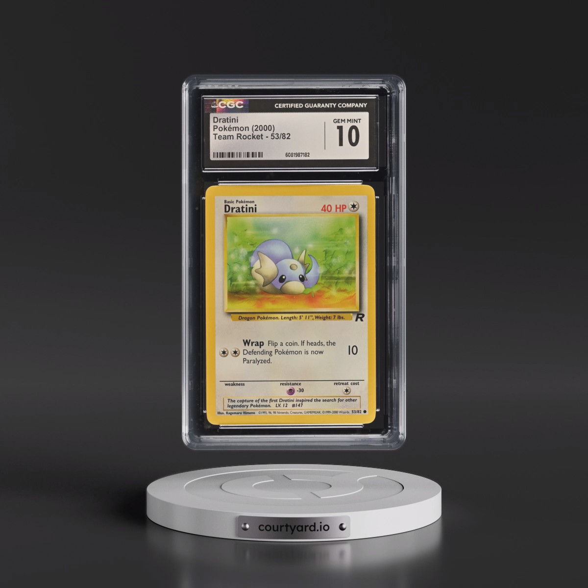 1999 Team Rocket #53/82 Dratini (CGC 10 GEM MINT)
