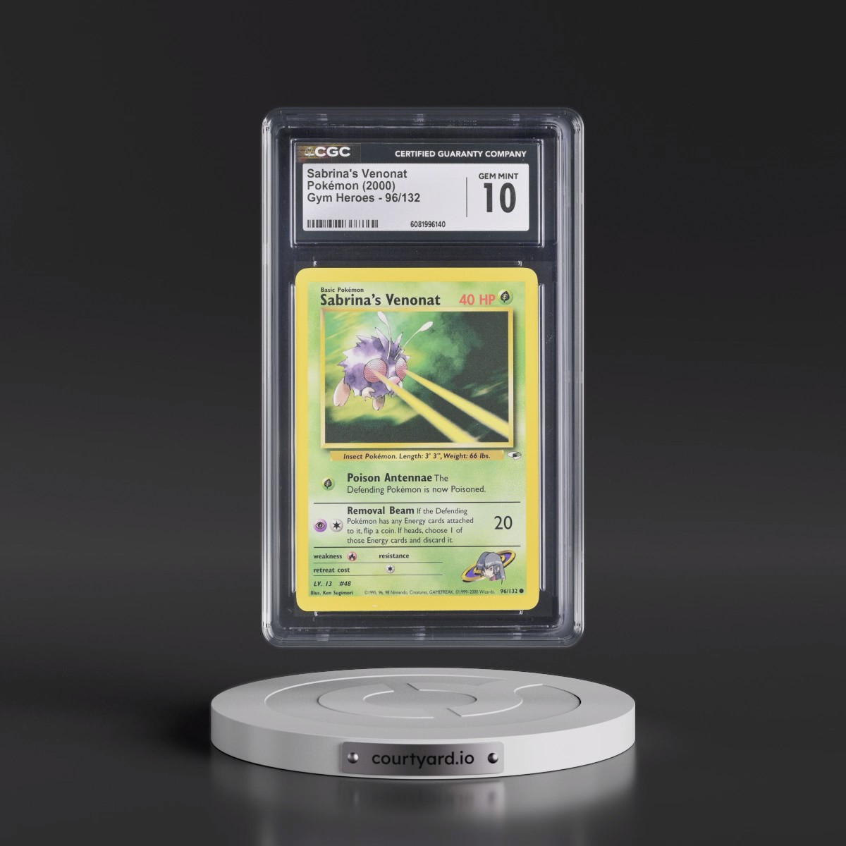 2000 Gym Heroes #96/132 Sabrina's Venonat (CGC 10 GEM MINT)