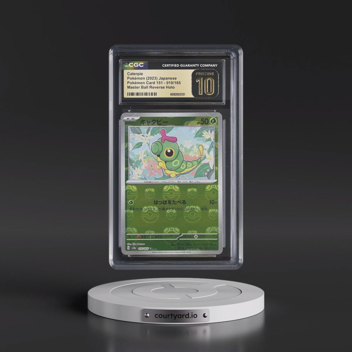 2023 Pokémon Card 151 #010/165 Caterpie - Reverse Holo Master Ball (CGC 10 PRISTINE)