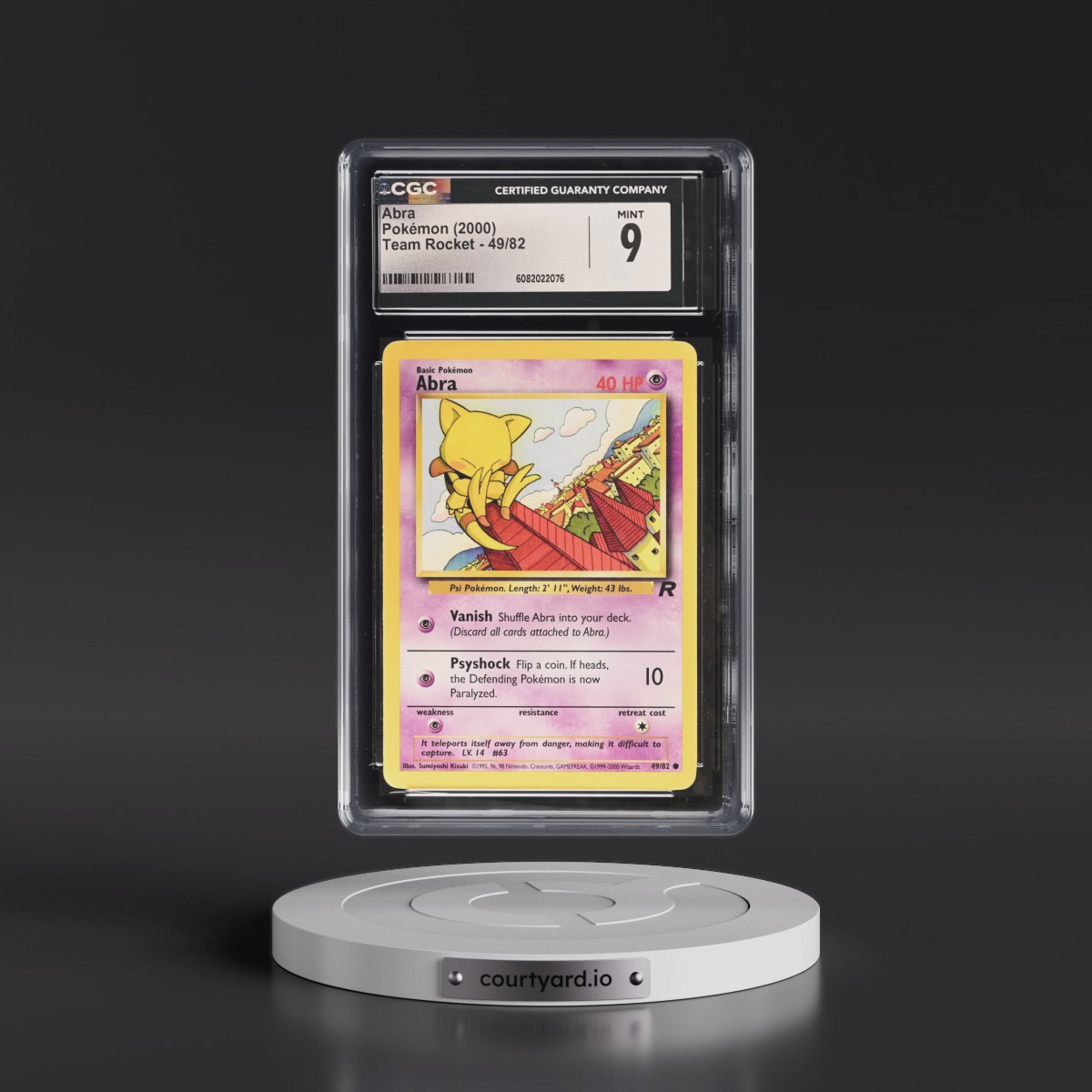 1999 Team Rocket #49/82 Abra (CGC 9 MINT)