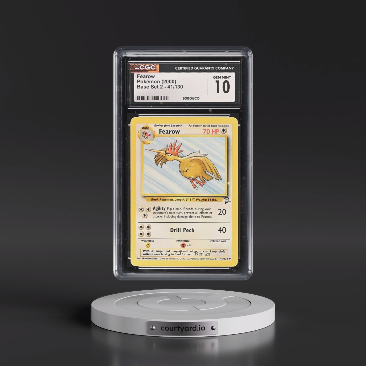 2000 Base Set 2 #41/130 Fearow (CGC 10 GEM MINT)