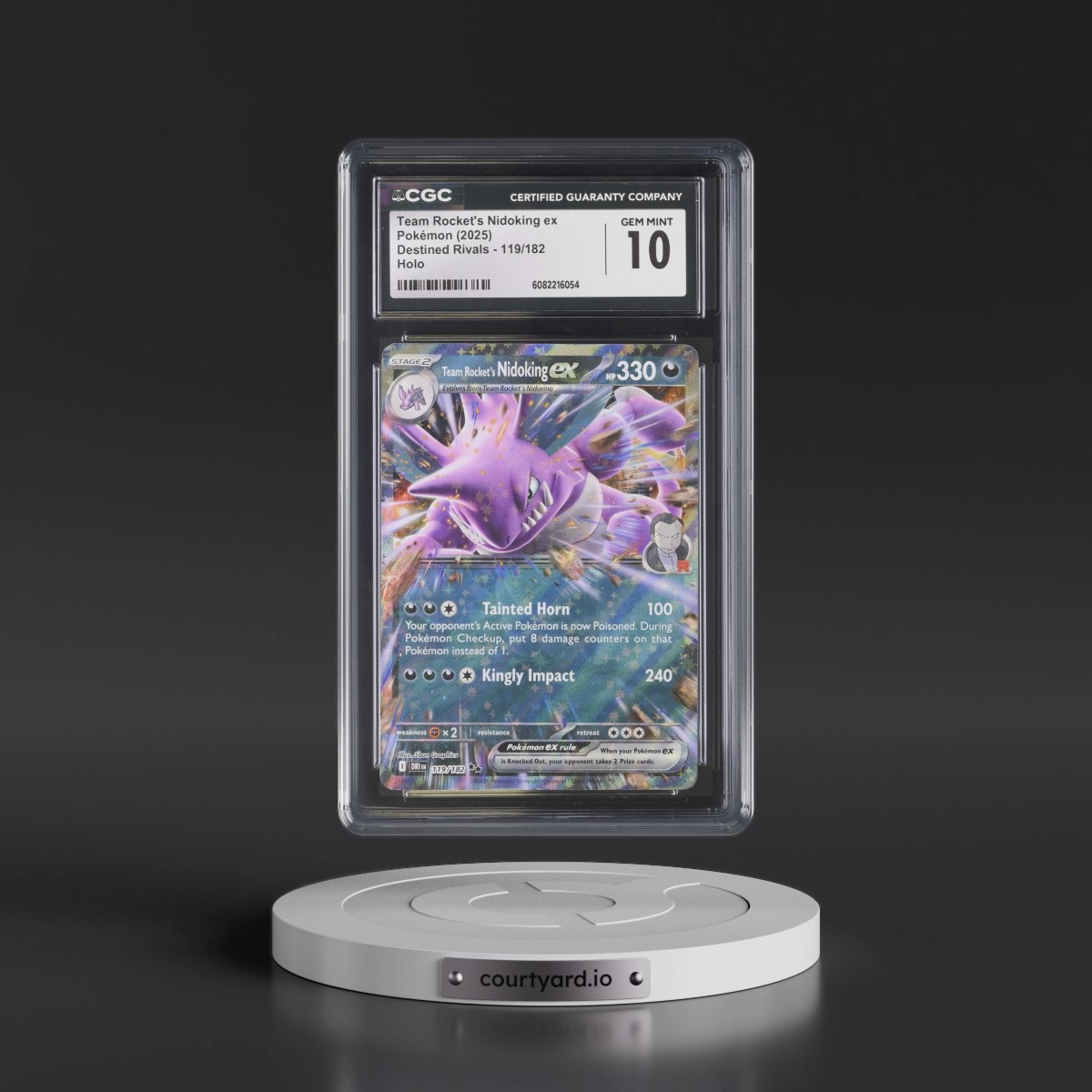 2025 Destined Rivals - DRI EN #119/182 Team Rocket's Nidoking ex - Holo (CGC 10 GEM MINT)