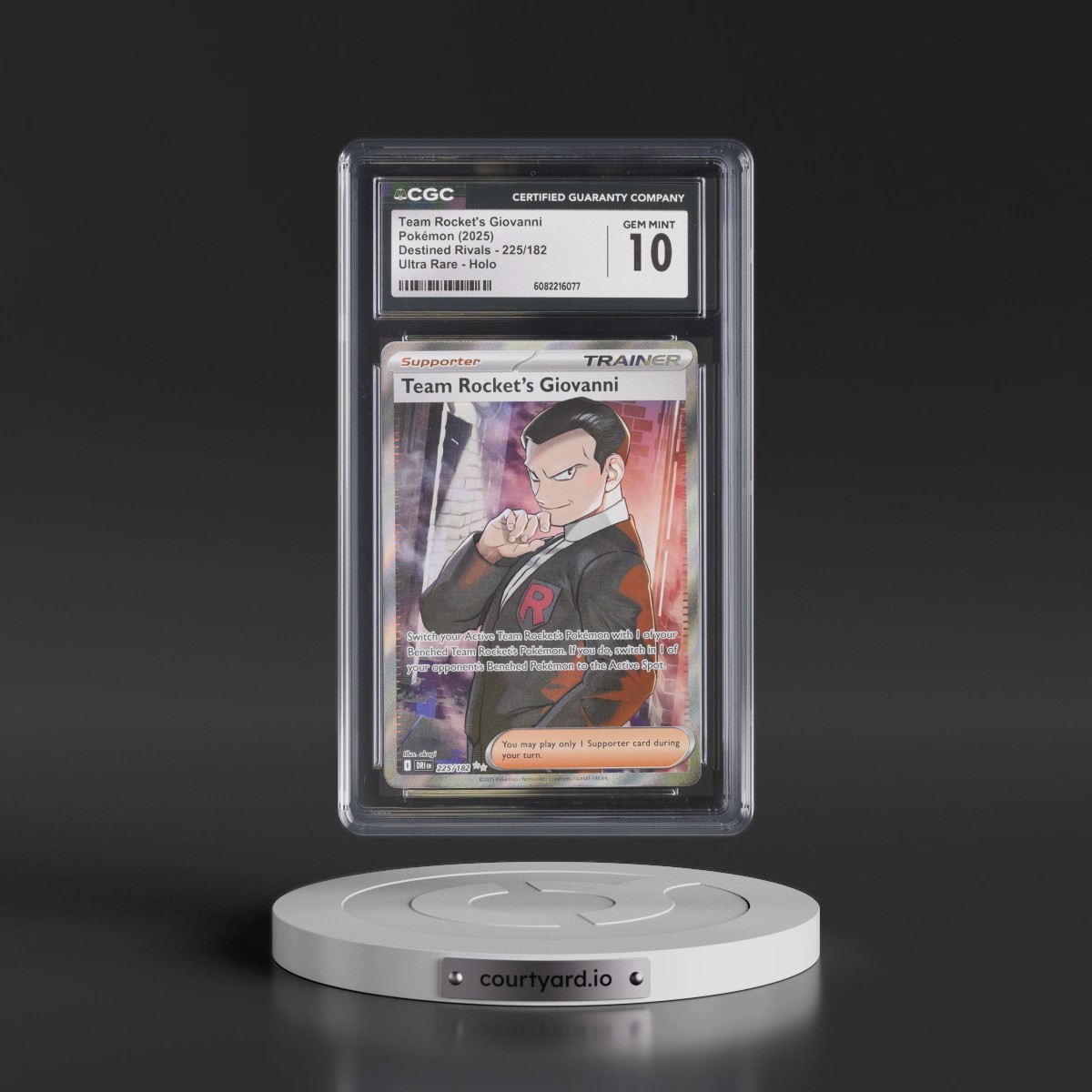 2025 Destined Rivals - DRI EN #225/182 Team Rocket's Giovanni - Ultra Rare Holo (CGC 10 GEM MINT)