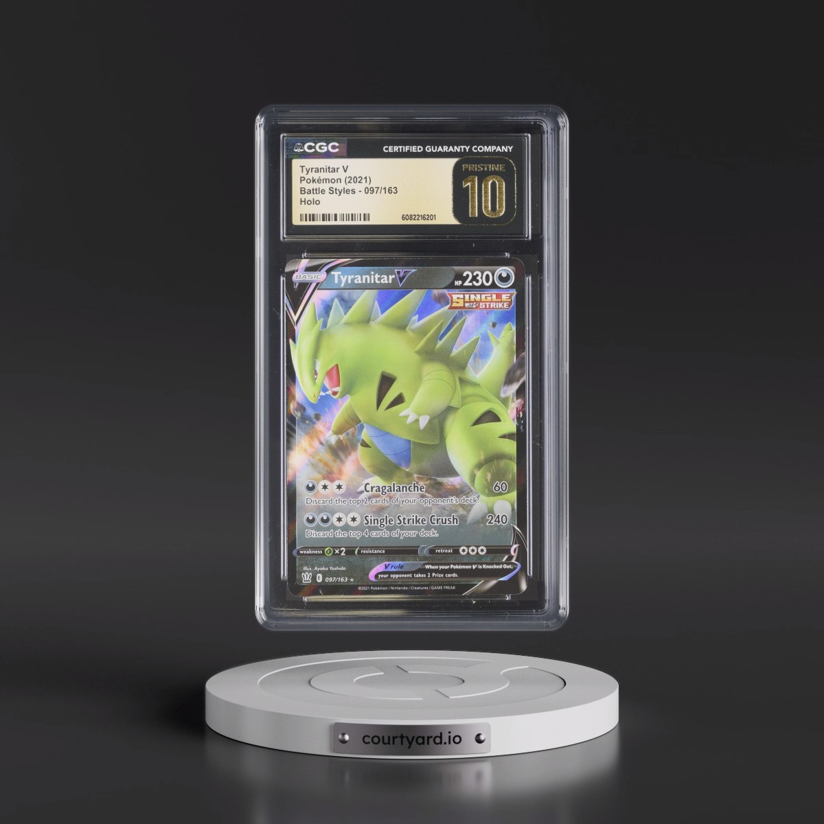 2021 Battle Styles #097/163 Tyranitar V - Holo (CGC 10 PRISTINE)