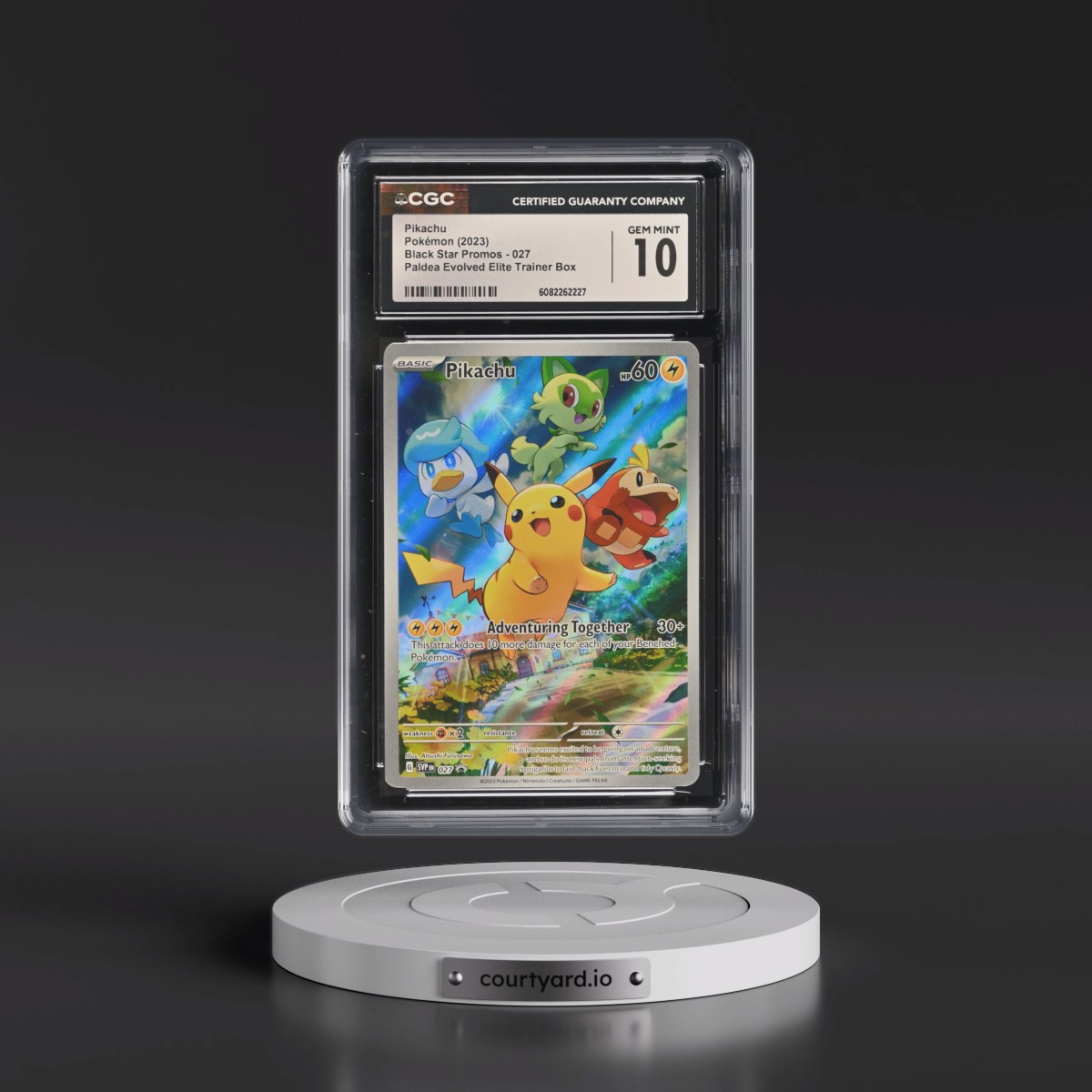 2023 Black Star Promos - Scarlet & Violet SVPEN #027 Pikachu - Paldea Evolved Elite Trainer Box (Holo) (CGC 10 GEM MINT)