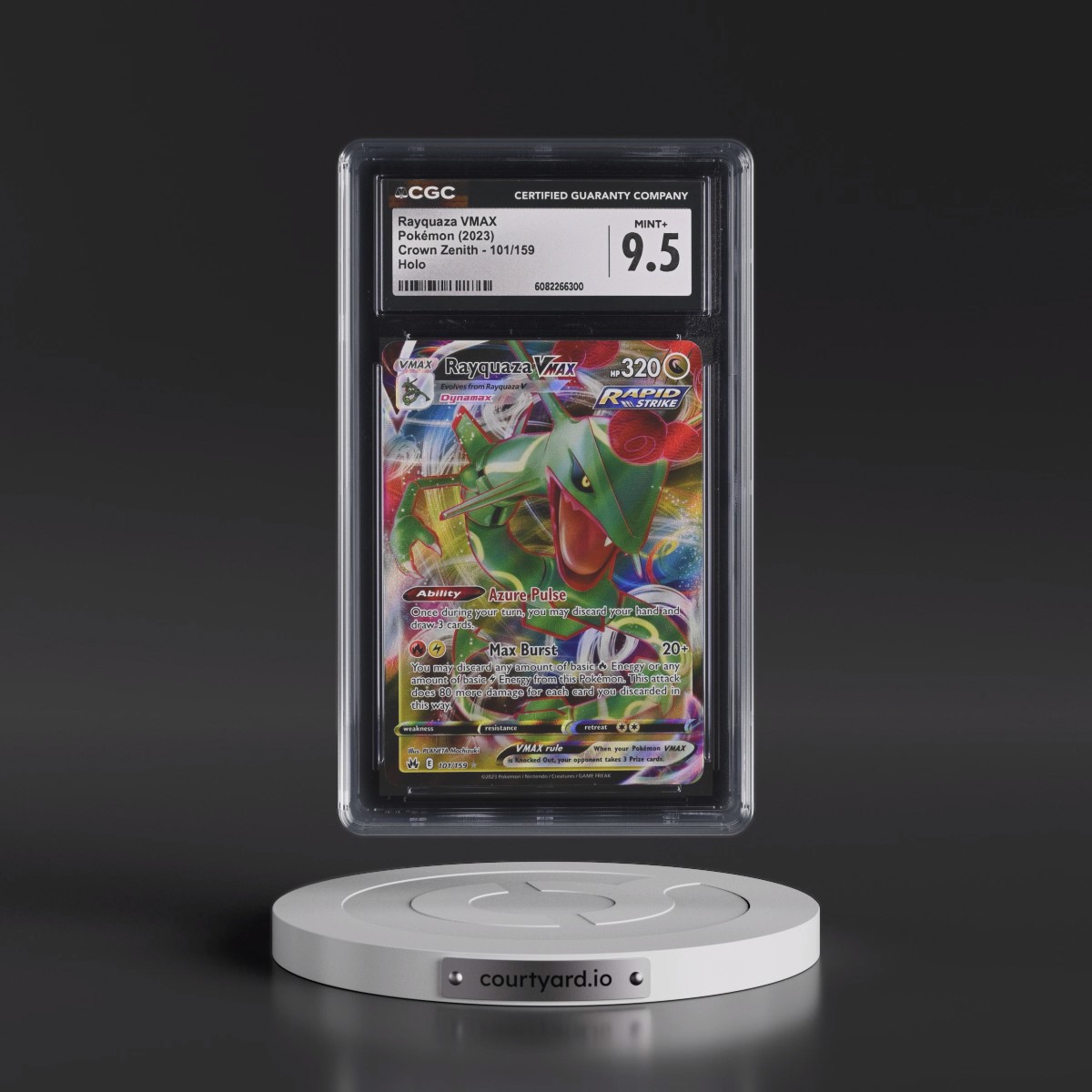 2023 Crown Zenith #101/159 Rayquaza VMAX - Holo (CGC 9.5 MINT+)