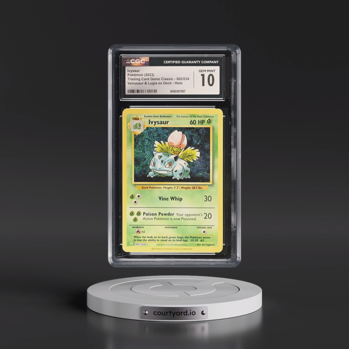 2023 Trading Card Game Classic - CLV, CLC, CLB #002/034 Ivysaur - Venusaur & Lugia ex Deck - CLV Holo (CGC 10 GEM MINT)