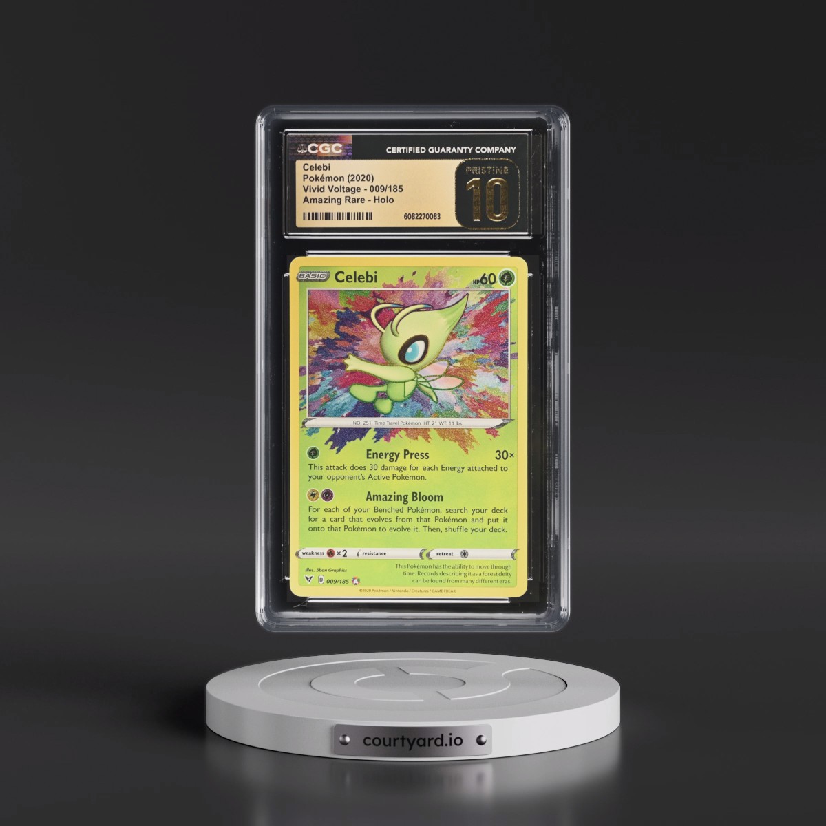 2020 Vivid Voltage #009/185 Celebi - Amazing Rare Holo (CGC 10 PRISTINE)