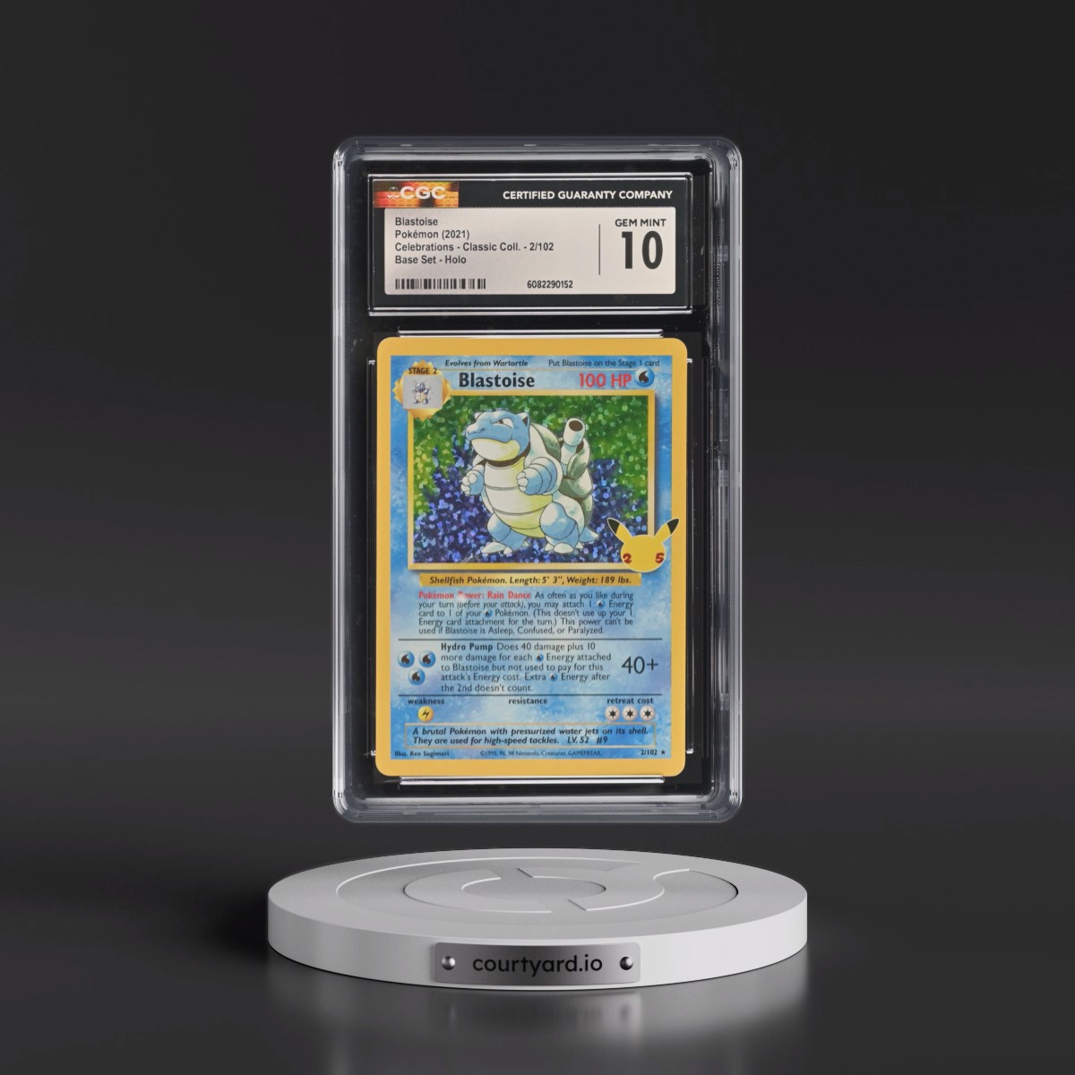 2021 Celebrations - Classic Collection #2/102 Blastoise - Base Set Holo (CGC 10 GEM MINT)