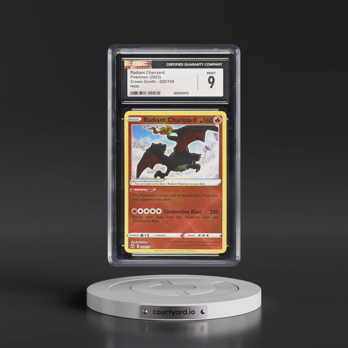 2023 Crown Zenith #020/159 Radiant Charizard - Holo (CGC 9 MINT)