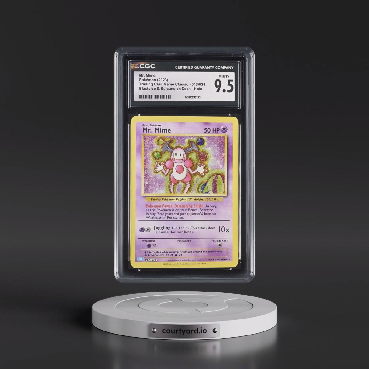 2023 Trading Card Game Classic - CLV, CLC, CLB Mr. Mime - Blastoise & Suicune ex Deck - CLB Holo #013/034 CGC 9.5