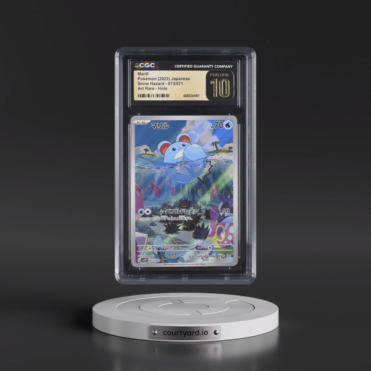 2023 Pokémon Sv2p-Snow Hazard #073 Marill - Art Rare (CGC 10 PRISTINE)