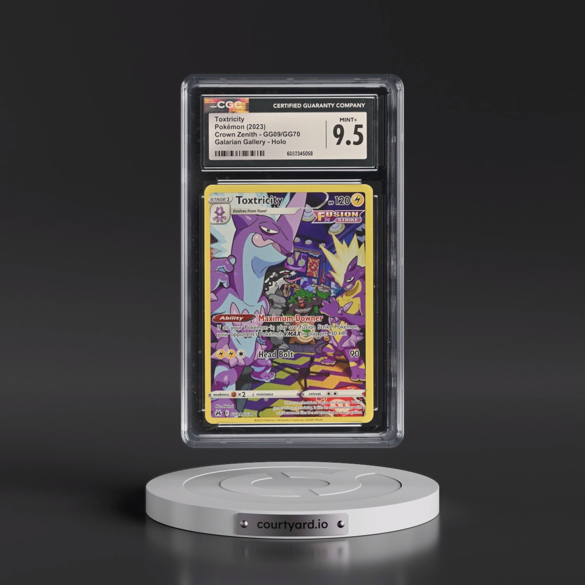 2023 Crown Zenith #GG09/GG70 Toxtricity - Galarian Gallery Holo (CGC 9.5 MINT+)