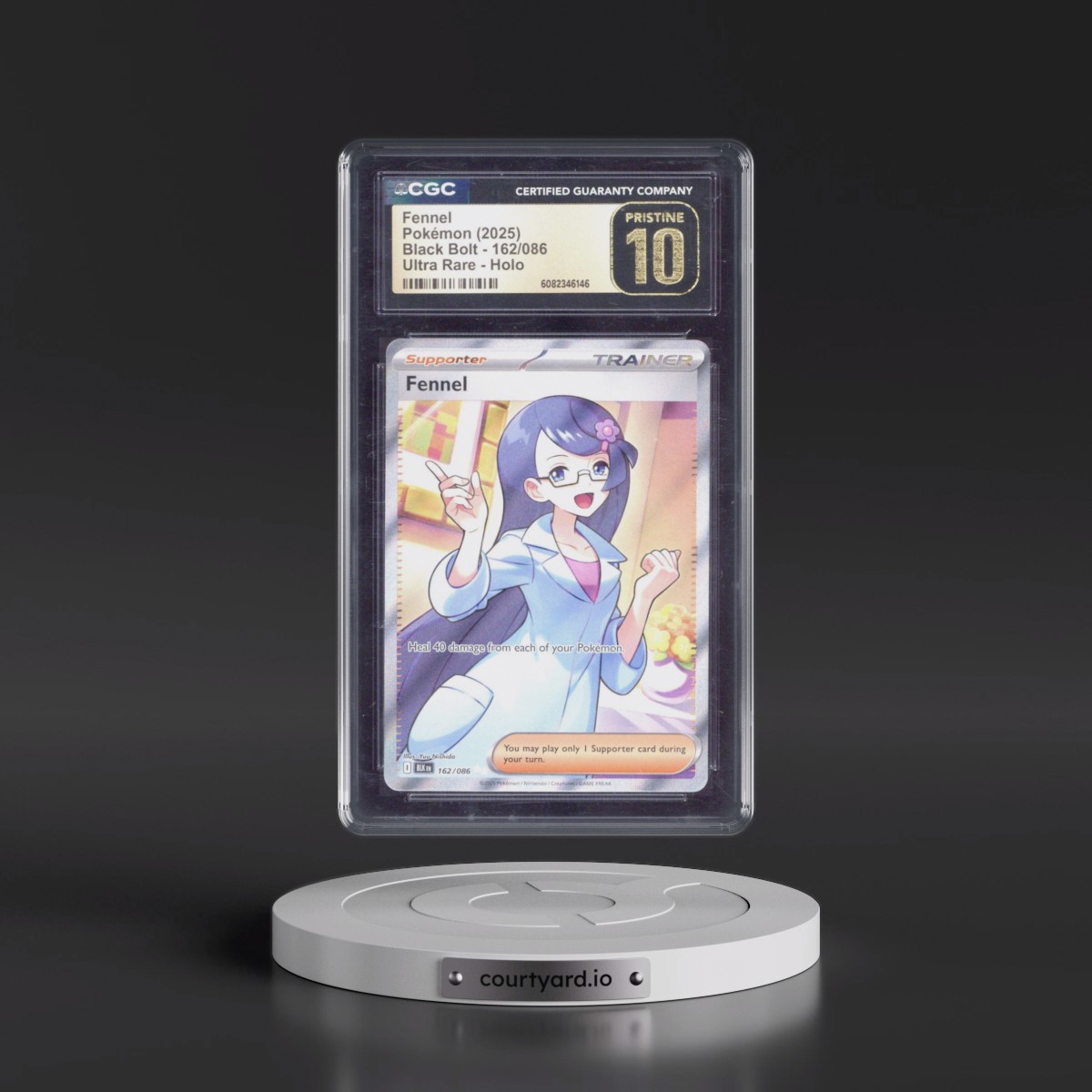 2025 Black Bolt - BLK EN #162/086 Fennel - Ultra Rare Holo (CGC 10 PRISTINE)
