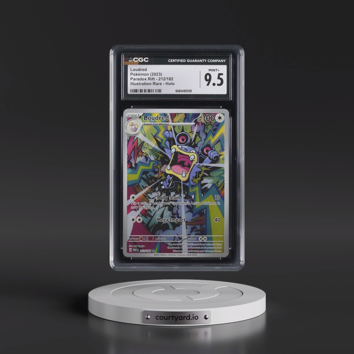 2023 Paradox Rift - PAR EN #212/182 Loudred - Illustration Rare Holo (CGC 9.5 MINT+)