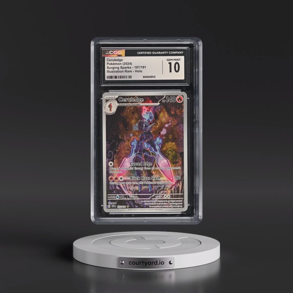 2024 Surging Sparks - SSP EN #197/191 Ceruledge - Illustration Rare Holo (CGC 10 GEM MINT)