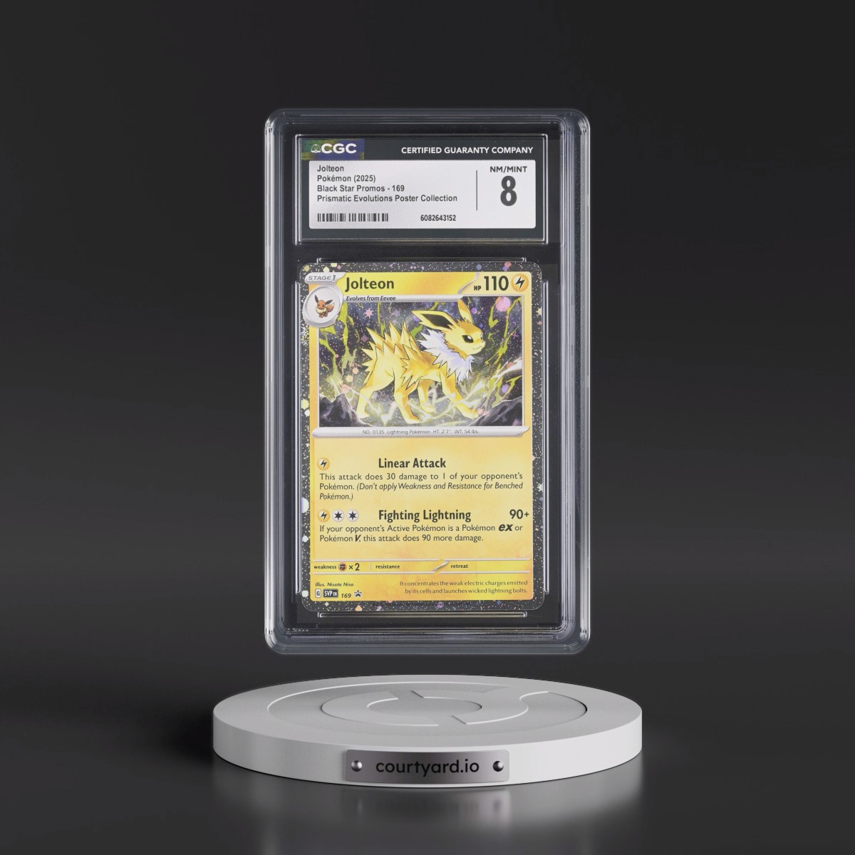 2023 Black Star Promos - Scarlet & Violet SVP EN #169 Jolteon - Prismatic Evolutions Poster Collection (Cosmos Holo) (CGC 8 NM-MT)