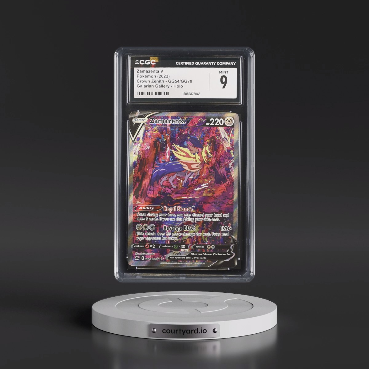 2023 Crown Zenith #GG54/GG70 Zamazenta V - Galarian Gallery Holo (CGC 9 MINT)