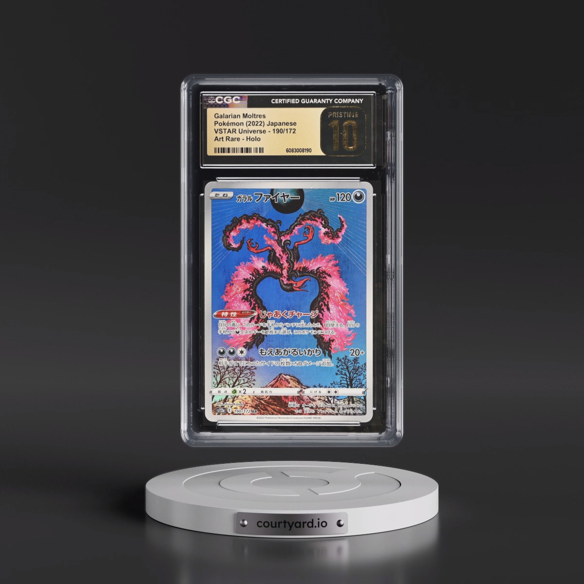 2022 VSTAR Universe #190/172 Galarian Moltres - Art Rare Holo (CGC 10 PRISTINE)