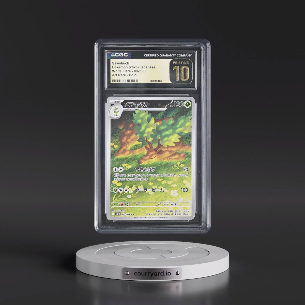 2025 White Flare - sv11W #092/086 Sawsbuck - Art Rare Holo (CGC 10 PRISTINE)