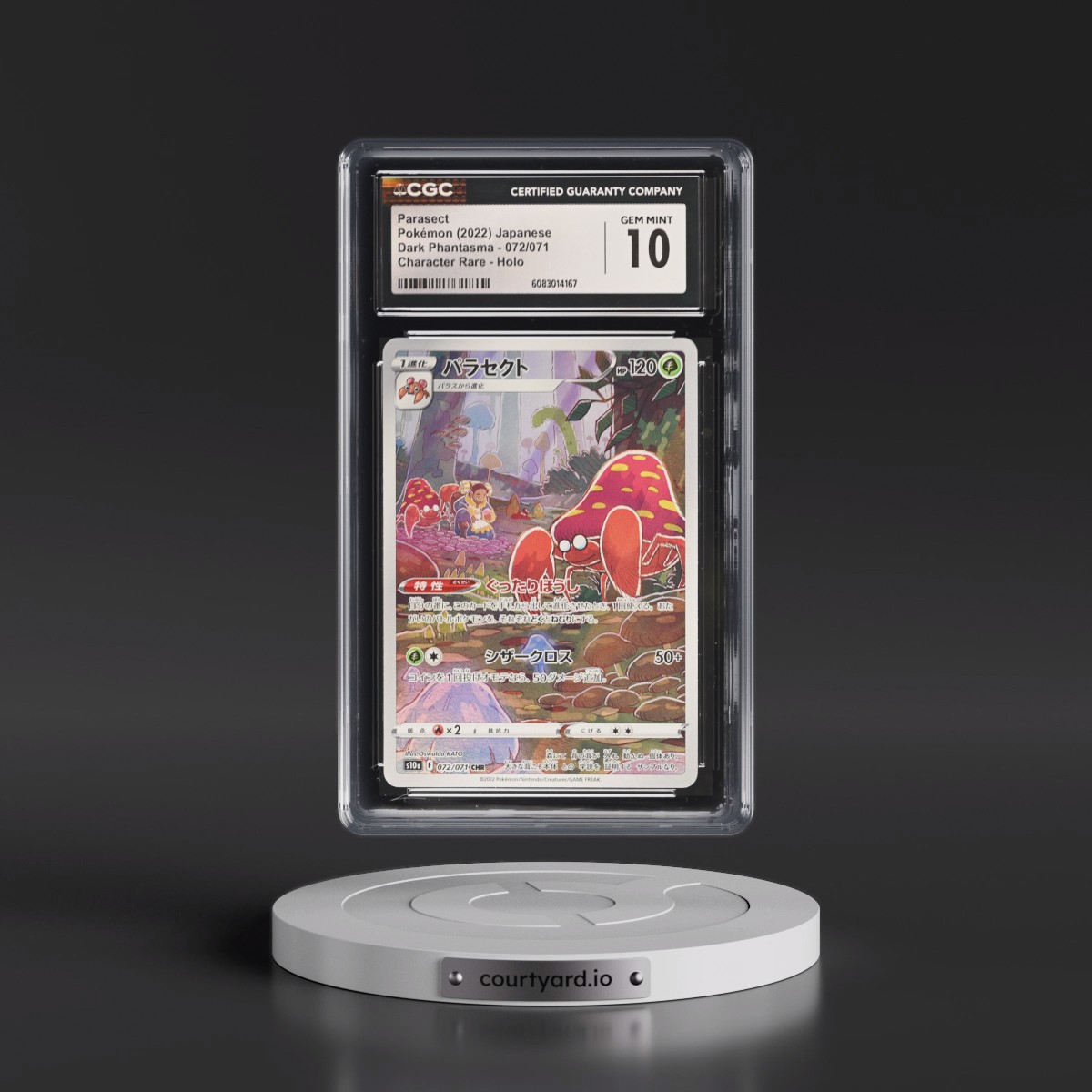 2021 Dark Phantasma #072/071 Parasect - Character Rare Holo (CGC 10 GEM MINT)