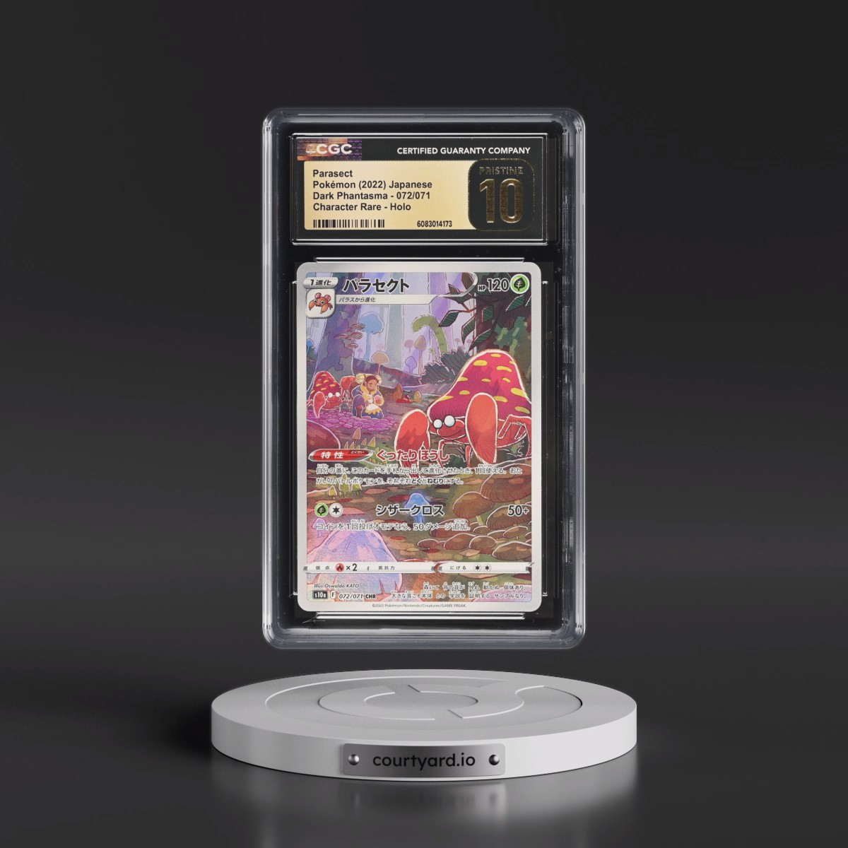 2021 Dark Phantasma #072/071 Parasect - Character Rare Holo (CGC 10 PRISTINE)